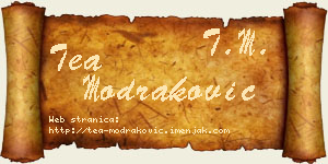 Tea Modraković vizit kartica